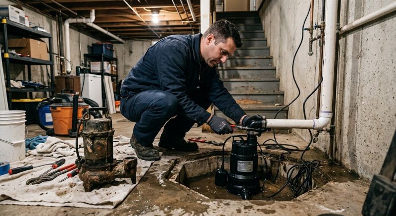 Sump Pump Relocation in Des Moines, IA